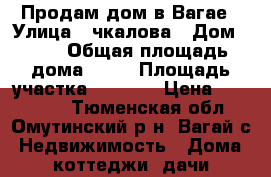 Продам дом в Вагае › Улица ­ чкалова › Дом ­ 49 › Общая площадь дома ­ 25 › Площадь участка ­ 1 600 › Цена ­ 500 000 - Тюменская обл., Омутинский р-н, Вагай с. Недвижимость » Дома, коттеджи, дачи продажа   